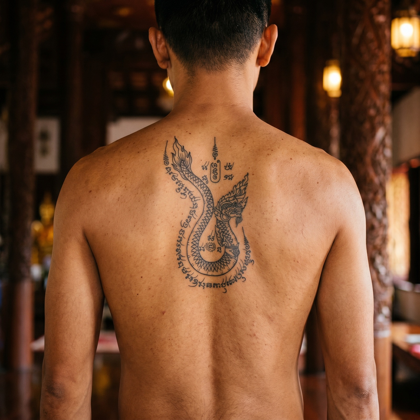 Custom Naga Sak Yant design